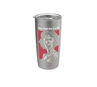 Tú no me pruebas, estado de ánimo 24:7 Retro Pop Art Angry Woman Vaso térmico de acero inoxidable de doble pared