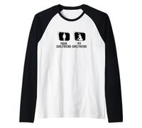 Tu Novia Mi Novia Novio Instructor de Yoga Camiseta Manga Raglan