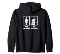 Tu novia mi novia violonchelo Novio Violonchelista divertido Sudadera con Capucha