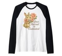 Tu Odio es anticuado, diseño Retro de Conejo Liberal Camiseta Manga Raglan