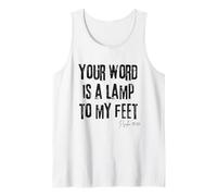 Tu Palabra es una Lámpara a Mis Pies Salmo 119:105 Luz de la Biblia Camiseta sin Mangas