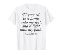 Tu Palabra Es Una Lámpara A Mis Pies Salmos 119:105 Versículo de Fe Camiseta