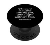 Tu Palabra Es Una Lámpara A Mis Pies Salmos 119:105 Versículo de Fe PopSockets PopGrip Adhesivo