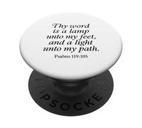 Tu Palabra Es Una Lámpara A Mis Pies Salmos 119:105 Versículo de Fe PopSockets PopGrip Adhesivo