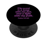 Tu Palabra Es Una Lámpara A Mis Pies Salmos 119:105 Versículo de Fe PopSockets PopGrip Adhesivo