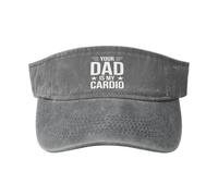 Tu Papá Es Mi Cardio Visera Deportiva Gorras De Verano Ajustable Protección UV Visera Sombrero para Deportes Hombre Correr