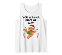 Tú Quieres pedacitar de mí, Divertido Hombre de Jengibre, Navidad Camiseta sin Mangas