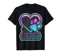 Tu Recuerdo es Nuestro Recuerdo en Forma de corazón para Mascotas, Gatos y Perros Camiseta