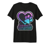 Tu Recuerdo es Nuestro Recuerdo en Forma de corazón para Mascotas, Gatos y Perros Camiseta Premium