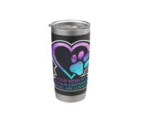 Tu recuerdo es nuestro recuerdo en forma de corazón para mascotas, gatos y perros Vaso térmico de acero inoxidable de doble pared