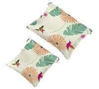 Tu solución de viaje: 2 bolsas de metralla Art Leaf-606 - Bolsa de maquillaje compacta, multicolor 07, A：7.1x5.8in/18x14.8cm，B:4.7x4.5in/12x11.5cm