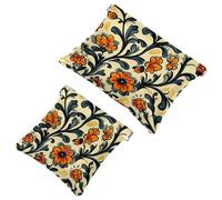 Tu solución de viaje: 2 bolsas de metralla Bohemian Floral-309 - Bolsa de maquillaje compacta, Multicolor 01, A：7.1x5.8in/18x14.8cm，B:4.7x4.5in/12x11.5cm