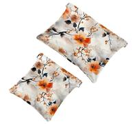 Tu solución de viaje: 2 bolsas de metralla Bohemian Floral-309 - Bolsa de maquillaje compacta, Multicolor 06, A：7.1x5.8in/18x14.8cm，B:4.7x4.5in/12x11.5cm