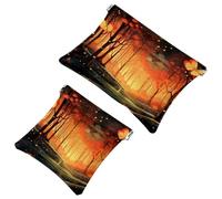 Tu solución de viaje: 2 bolsas de metralla de luciérnagas por la noche - 1794 - Bolsa de maquillaje compacta, multicolor 07, A：7.1x5.8in/18x14.8cm，B:4.7x4.5in/12x11.5cm