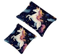 Tu solución de viaje: 2 bolsas de metralla de unicornio estético-1167 - Bolsa de maquillaje compacta, Multicolor 01, A:7.1x5.8in/18x14.8cm,B:4.7x4.5in/12x11.5cm