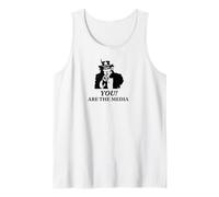 TÚ! Son los Medios de comunicación Tío Sam Patriota Ciudadano Periodista Noticias Camiseta sin Mangas