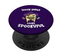 Tu Sonrisa se ve Espeluznante Divertido Dentista Diente Monstruo PopSockets PopGrip Adhesivo