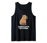 Tú también llegarías Tarde si conocieras a un Capibara | Gráfico para niños Camiseta sin Mangas