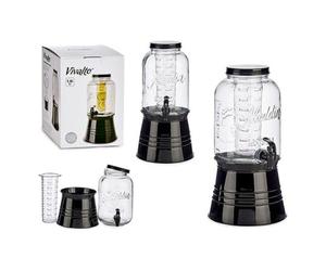 TU TENDENCIA UNICA Jarra con soporte y Enfriador 3800 ml (Negro)