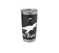 Tu tía, mi tía, gracioso lagarto, linda tía, familia de dinosaurios Vaso térmico de acero inoxidable de doble pared