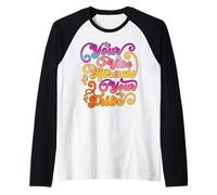 Tu vibración atrae a tu Tribu Energía inspiradora Positiva Camiseta Manga Raglan