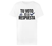 Tu Voto Es La Respuesta Camiseta Niño Algodón Blanco Niño Child T-Shirt White Kid