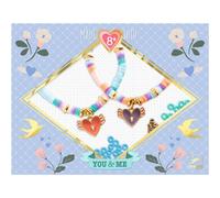 Tu y Yo Corazones Heishi - Kit creativo de pulseras con cuentas - Djeco - Manualidades creativas desde 8 años