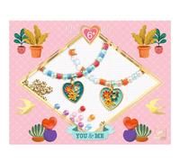 Tu y Yo Corazones - Kit creativo de pulseras con cuentas - Djeco - Manualidades creativas desde 6 años