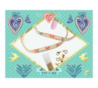 Tu y Yo Corazones Miyuki - Kit creativo de pulseras con telar - Djeco - Manualidades delicadas desde 10 años