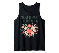 Tú y yo Día de San Valentín para Siempre Cita de Amor Floral Camiseta sin Mangas