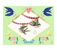 Tu y Yo Pájaros - Kit creativo de pulseras para compartir - Djeco - Manualidades creativas desde 5 años