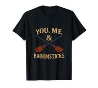 Tú, yo y Broomsticks Vintage Serif Friends Camiseta
