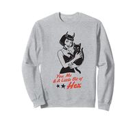 Tú, yo y un Poco de Hex, Gato Brujo Retro, Halloween Sudadera