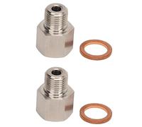 TU0030 stainless steel thread adapter 1/8" NPT female to M10 x 1.0 male industrial grade 304 stainless steel with sealing gasket for hydropneumatic lines