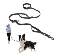 TUAHOO Correa de perro manos libres con cinturón ajustable para perros medianos y grandes, correa para mascotas para correr, caminar, trotar, senderismo, correa elástica multifuncional que absorbe los