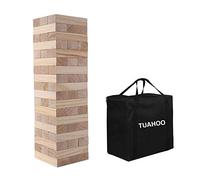 TUAHOO Juego Torre de Madera, Apila Desde 0.6 Metros hasta 1.5 Metros, Juego de Bloques de Madera para Fiestas