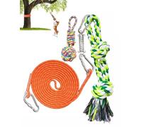 TUAHOO Juguete de cuerda elástica para perros con poste de resorte, juguete de cuerda para tirar y atar para perros pequeños a grandes para hacer ejercicio y jugar, juguetes de cuerda retráctil para