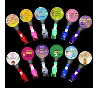 Tuanse 12 piezas de luces cristianas de Pascua, regalos a granel para iglesia religiosa de Jesús, recuerdos de fiesta, luces de dedo de Jesús que brillan en la oscuridad, linterna para iglesia