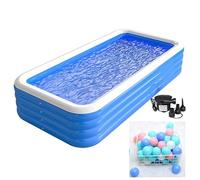 TUANZUN Piscina Hinchable Niños Piscina Inflable for niños, portátil, Grande, Rectangular, for Adultos(1.5M Three Layers)