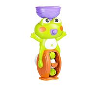 Tub Toys, Waterfall Bathtub Toy, 4.13x3.35x7.48 Inches Portable Suction Cup Frog Shape, Educational Water Game for Age 3+ Boys, Sensory Play for Home Pool Travel Hotel Outdoor