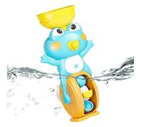 Tub Toys, Waterfall Bathtub Toy, 4.13x3.35x7.48 Inches Portable Suction Cup Frog Shape, Educational Water Game for Age 3+ Boys, Sensory Play for Home Pool Travel Hotel Outdoor