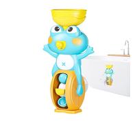 Tub Toys, Waterfall Bathtub Toy, Suction Cup Frog, Interactive Water Game, Sensory Development Fun for Kids Age 3+, Ideal for Bath Time Home Pool Hotel Travel Outdoor