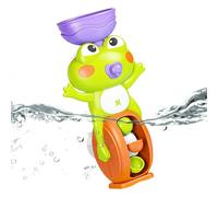 Tub Toys, Waterfall Bathtub Toy, Suction Cup Frog Shape, Interactive Water Flow Game, Early Learning Activity, Perfect for Home, Pool, Travel, Hotel, Outdoor, Age 3+ Boys Sensory Play, 10.5x8.5x19cm