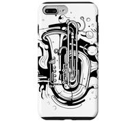 Tuba Comic Look Brass Player Lecciones de música Carcasa para iPhone 7 Plus/8 Plus