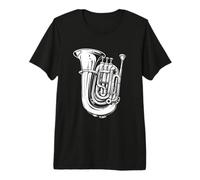 Tuba Dibujo Instrumento de Metal Música de Jazz Camiseta Premium