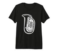 Tuba Dibujo Música Jazz Camiseta Premium