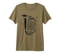 Tuba Dibujo Orquesta Jazz Música Camiseta Premium