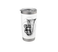 Tuba Sketch Orquesta Banda de Conciertos Vaso térmico de acero inoxidable de doble pared