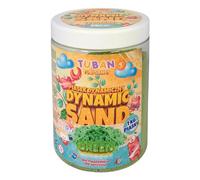 TUBAN Arena dinámica 1 kg - 1000 g - Arena cinética - Juguete de arena de juego - para niños - Promueve la motricidad fina - No se seca - Color verde