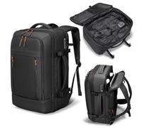 TuBanRen Mochila de Viaje al Vacío con Bomba automática 50x30x20, Equipaje de Mano y Maleta de Cabina Expandible 35-45L Impermeable Antirrobo para Portátil de 15.6 Pulgadas para Senderismo y Pendular